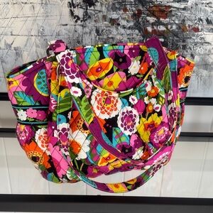 Vera Bradley Floral Quilted Tote Bag Multicolor